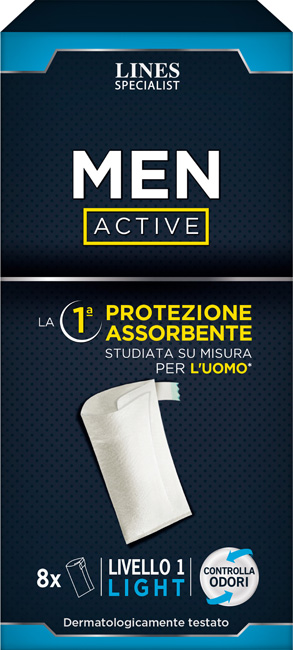 PANNOLONE PER INCONTINENZA LINES SPECIALIST MEN ACTIVE LIVELLO 1 8 PEZZI - Farmacia Mastrangelo 