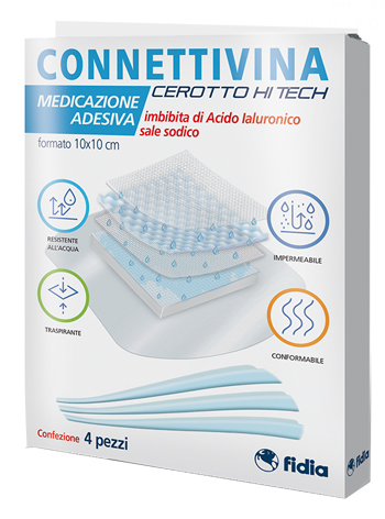 CEROTTO CONNETTIVINA HITECH 10 X 10 CM 4 PEZZI - Farmacia Mastrangelo 
