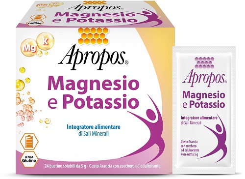 APROPOS MAGNESIO POTASSIO 24 BUSTINE DA 5 G GUSTO ARANCIA - Farmacia Mastrangelo 