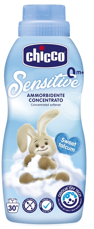CHICCO SENSITIVE 0M+ AMMORBIDENTE CONCENTRATO SWEET TALCUM 750 ML - Farmacia Mastrangelo 