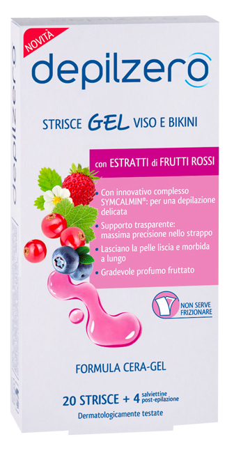 DEPILZERO STRISCE GEL VISO BIKINI 24 PEZZI - Farmacia Mastrangelo 