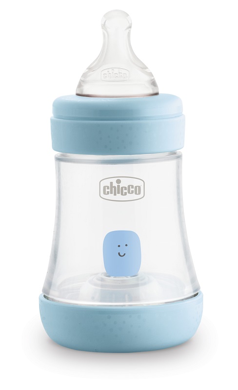 CHICCO BIBERON PERFECT 5 BOY 150 ML IN SILICONE 1 FORO - Farmacia Mastrangelo 
