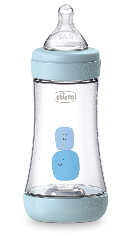 CHICCO BIBERON PERFECT 5 BOY 240 ML IN SILICONE 2 FORI - Farmacia Mastrangelo 