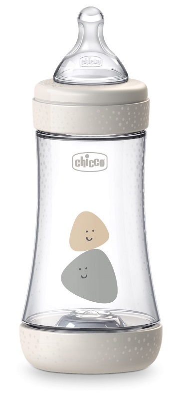 CHICCO BIBERON PERFECT 5 UNISEX 240 ML IN SILICONE 2 FORI - Farmacia Mastrangelo 