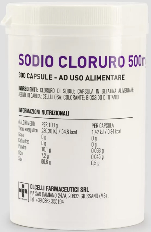 SODIO CLORURO 300 CAPSULE 500MG - Farmacia Mastrangelo 