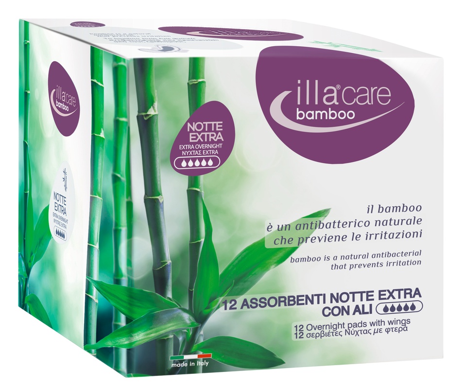 ILLA CARE BAMBOO ASSORBENTI NOTTE EXTRA 12 PEZZI - Farmacia Mastrangelo 