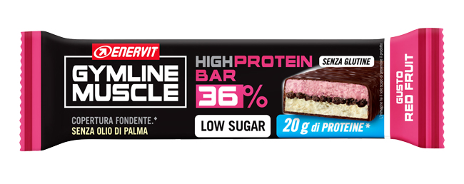 ENERVIT HIGH PROTEIN BAR 36% RED FRUIT BARRETTA 55 G - Farmacia Mastrangelo 