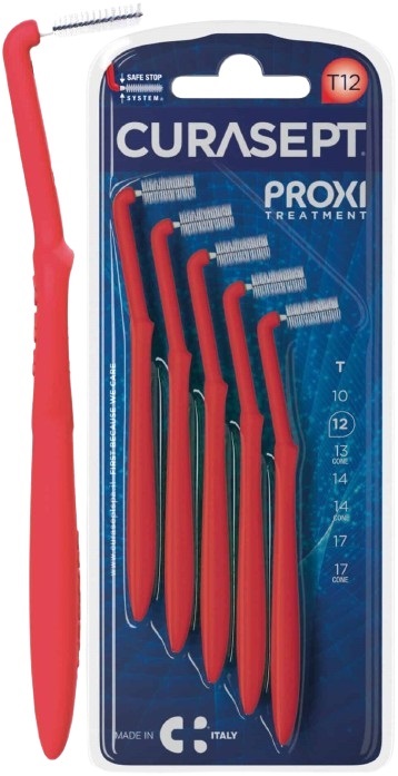 CURASEPT PROXI ANGLE T12 ROSSO/RED 5 PEZZI - Farmacia Mastrangelo 