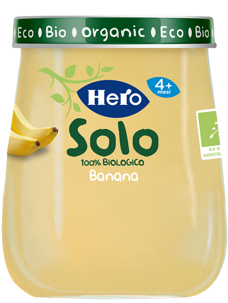 HERO SOLO OMOGENEIZZATO BANANA 100% BIO 120 G - Farmacia Mastrangelo 