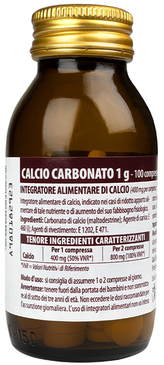 CALCIO CARBONATO NUOVA FORMULA 1 G 100 COMPRESSE - Farmacia Mastrangelo 