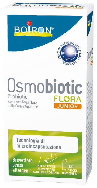 OSMOBIOTIC FLORA JUNIOR 12 STICKS OROSOLUBILI - Farmacia Mastrangelo 