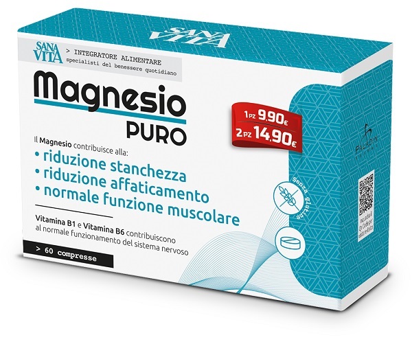 SANAVITA MAGNESIO PURO 60 COMPRESSE - Farmacia Mastrangelo 