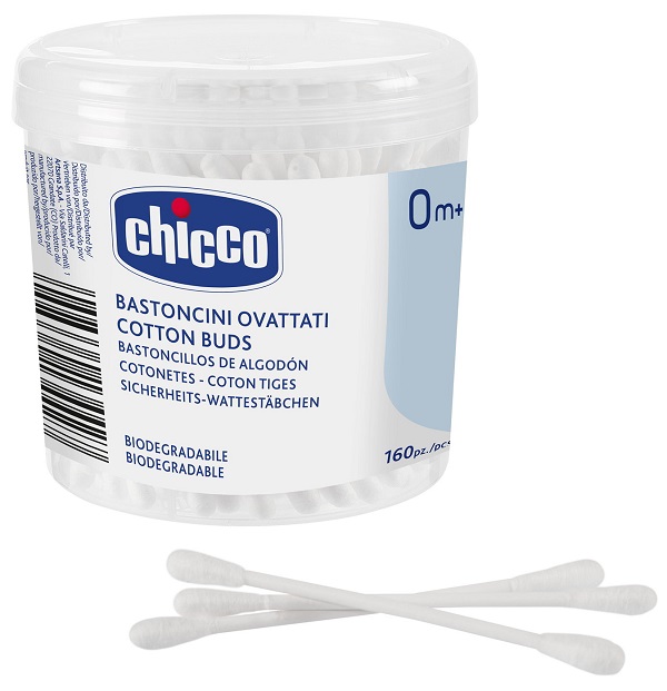 CHICCO BASTONCINI COTONATI 160 PEZZI - Farmacia Mastrangelo 