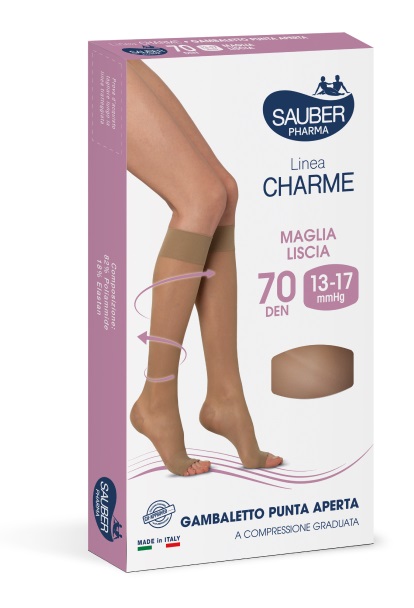 SAUBER GAMBALETTO OPEN TOE 70 DENARI MAGLIA LISCIA MEDIO TAGLIA 2 - Farmacia Mastrangelo 