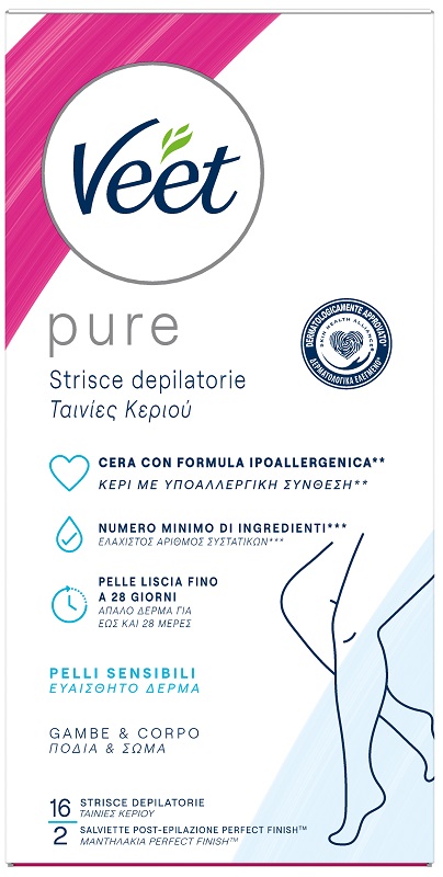 VEET STRISCE CORPO IPOALLERGENICHE 16 PEZZI - Farmacia Mastrangelo 