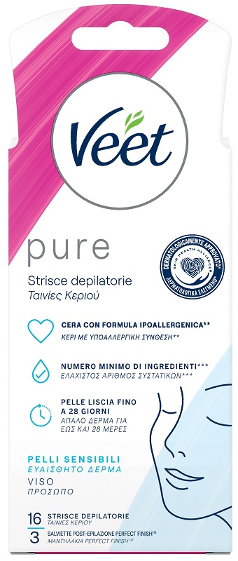 VEET STRISCE VISO IPOALLERGENICHE 16 PEZZI - Farmacia Mastrangelo 