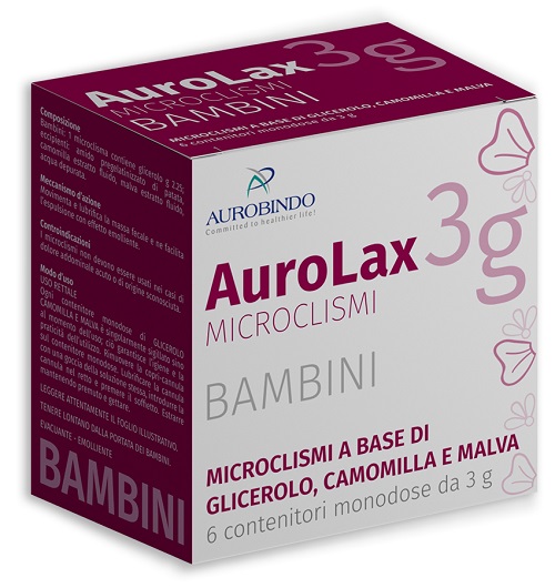 MICROCLISMI PER BAMBINI AUROLAX 6 CONTENITORI 3 G - Farmacia Mastrangelo 