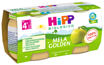 HIPP BIO OMOGENEIZZATO MELA GOLDEN 2 X 80 G - Farmacia Mastrangelo 