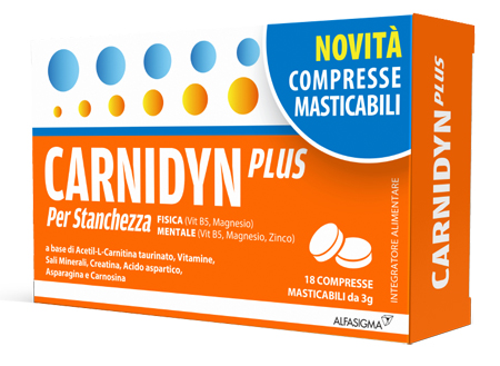 CARNIDYN PLUS 18 COMPRESSE MASTICABILI - Farmacia Mastrangelo 