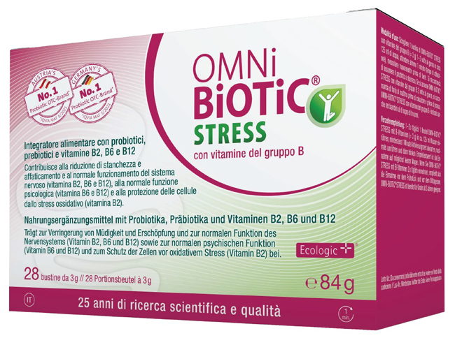 OMNI BIOTIC STRESS VITAMINE GRUPPO B 28 BUSTINE DA 3 G - Farmacia Mastrangelo 