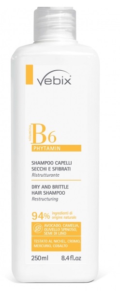 VEBIX PHYTAMIN B6 SHAMPOO CAPELLI SECCHI SFIBRATI RISTRUTTURANTE 250 ML - Farmacia Mastrangelo 