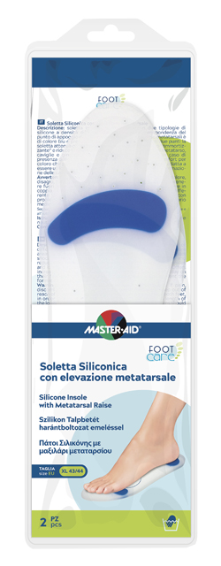 SOLETTA SILICONICA MASTER-AID FOOTCARE XL 43-44 METATARSO I7 - Farmacia Mastrangelo 
