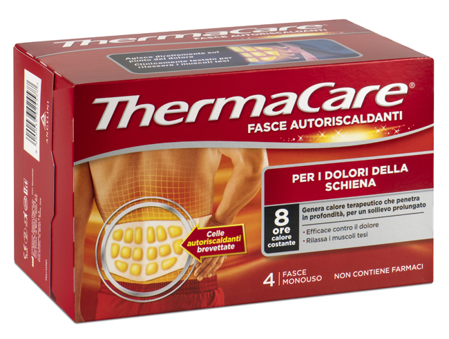 FASCIA AUTORISCALDANTE A CALORE TERAPEUTICO THERMACARE SCHIENA 4 PEZZI - Farmacia Mastrangelo 