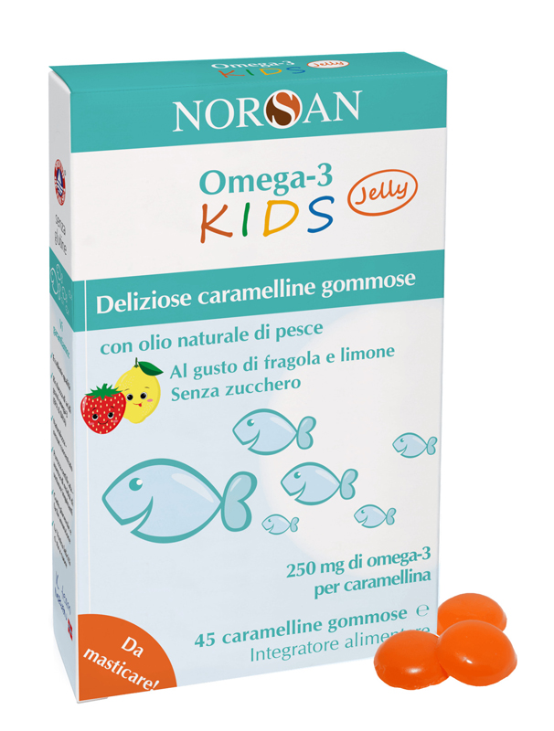 NORSAN OMEGA 3 KIDS 45 CARAMELLINE GOMMOSE - Farmacia Mastrangelo 