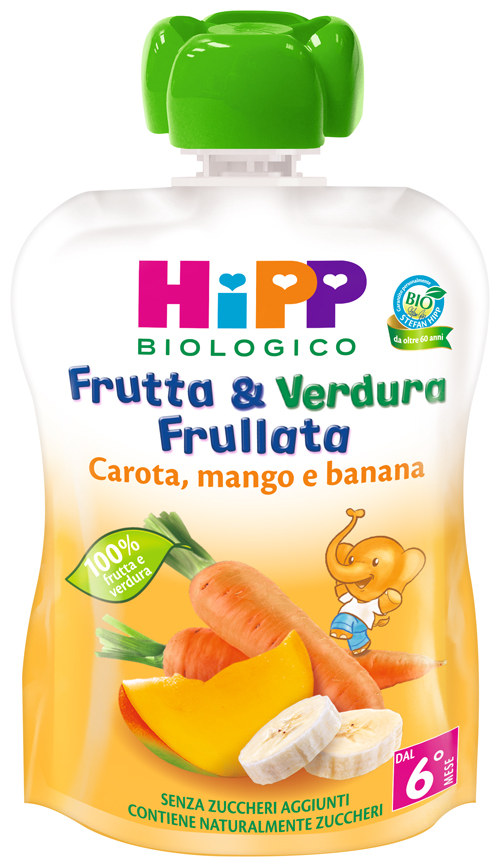HIPP BIO FRUTTA & VERDURA CAROTA MANGO BANANA 90 G - Farmacia Mastrangelo 