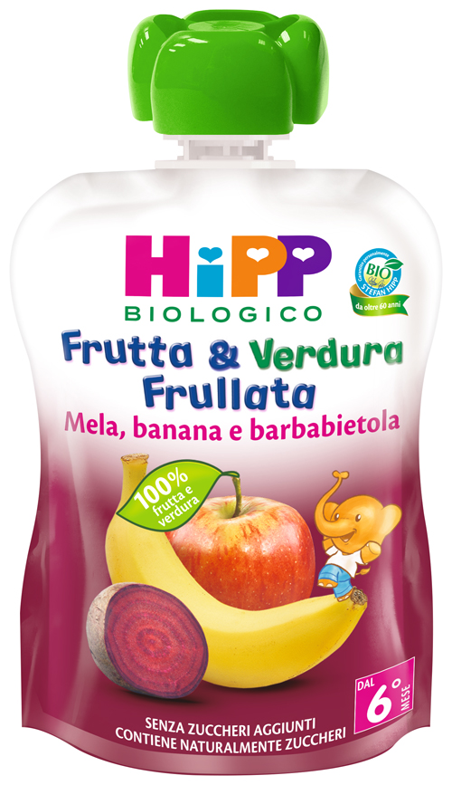 HIPP BIO FRUTTA & VERDURA MELA BANANA BARBABIETOLA 90 G - Farmacia Mastrangelo 