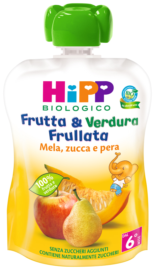HIPP BIO FRUTTA & VERDURA MELA PERA ZUCCA 90 G - Farmacia Mastrangelo 