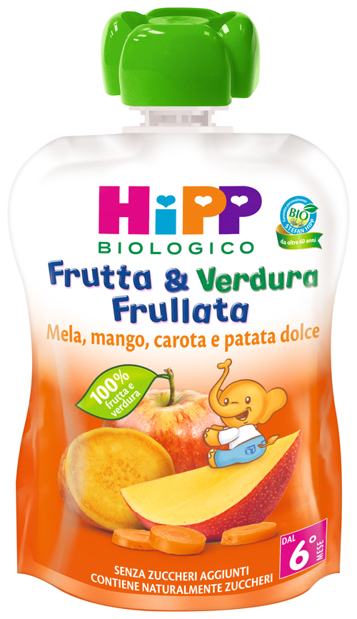 HIPP BIO FRUTTA & VERDURA MELA MANGO CAROTA PATATA DOLCE 90 G - Farmacia Mastrangelo 