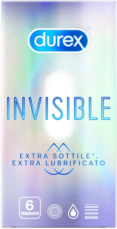 DUREX INVISIBLE EXTRA LUBRIFICATO 6 PEZZI - Farmacia Mastrangelo 
