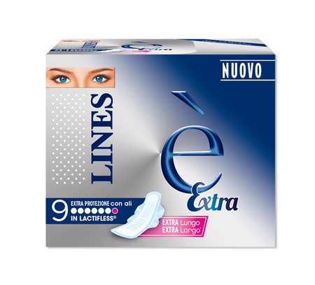 LINES E' EXTRA ASSORBENTI 9 PEZZI - Farmacia Mastrangelo 