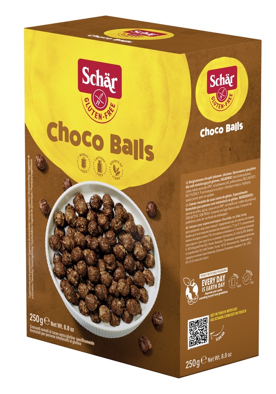 SCHAR CHOCO BALLS CEREALI SENZA LATTOSIO 250 G - Farmacia Mastrangelo 
