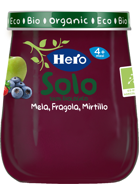 HERO BABY SOLO OMOGENEIZZATO MELA FRAGOLA MIRTILLO 120 G - Farmacia Mastrangelo 