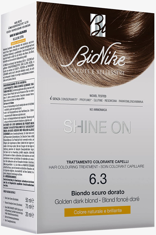 SHINE ON BIONDO SCURO DORATO 6,3 FLACONE 75 ML + TUBO 50 ML - Farmacia Mastrangelo 
