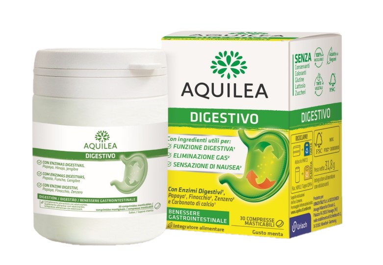 AQUILEA DIGESTIVO 30 COMPRESSE MASTICABILI - Farmacia Mastrangelo 