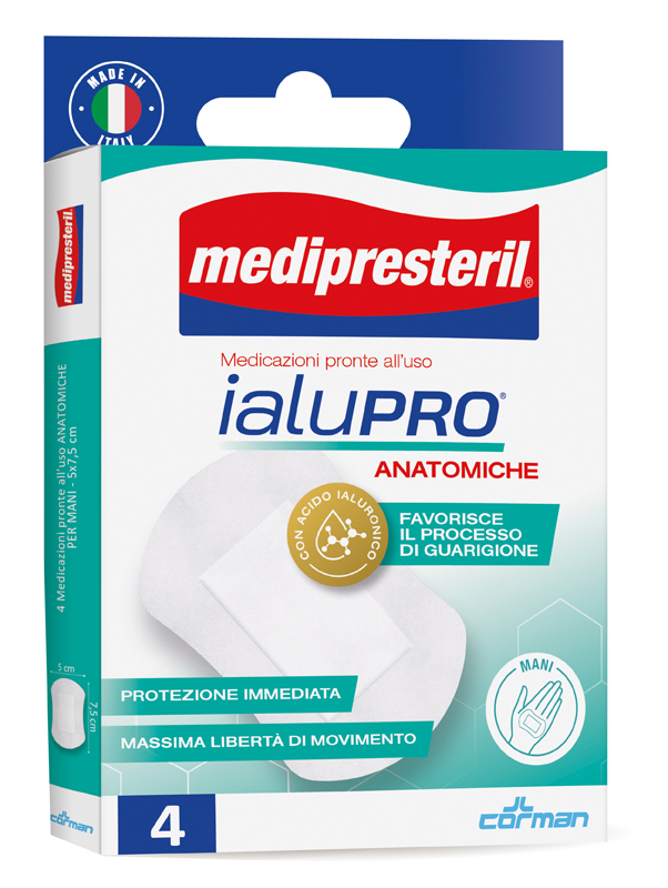 MEDIPRESTERIL IALUPRO MANI 5X7,5 CM 4 PEZZI - Farmacia Mastrangelo 