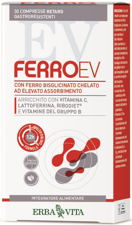FERRO EV RETARD 30 COMPRESSE GASTRORESISTENTI - Farmacia Mastrangelo 