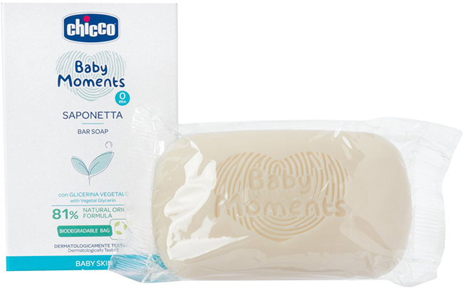 CHICCO BABY MOMENTS SAPONE SOLIDO 100 G - Farmacia Mastrangelo 