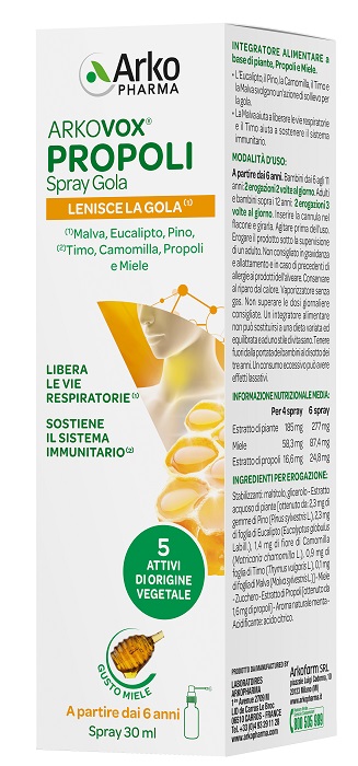 ARKOVOX PROPOLI SPRAY 30 ML - Farmacia Mastrangelo 