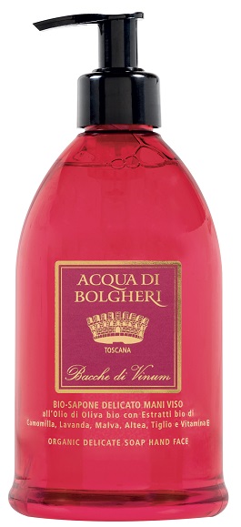 ACQUA DI BOLGHERI SAPONE DELICATO BIO BACCHE DI VINUM 500 ML - Farmacia Mastrangelo 