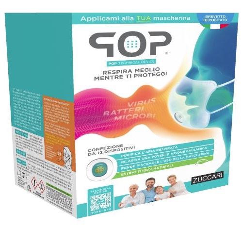 POP TECHNICAL DEVICE 12 DISPOSITIVI ADESIVI PROFUMA E PURIFICA MASCHERINA - Farmacia Mastrangelo 