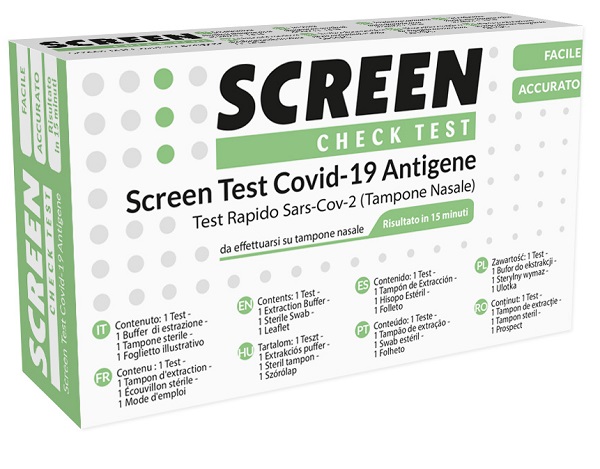 SCREEN TEST AUTODIAGNOSTICO ANTIGENICO RAPIDO COVID-19 SARS-COV-2 TAMPONI NASALI SELFTEST COVID TEST ANTIGENE SCREEN - Farmacia Mastrangelo 