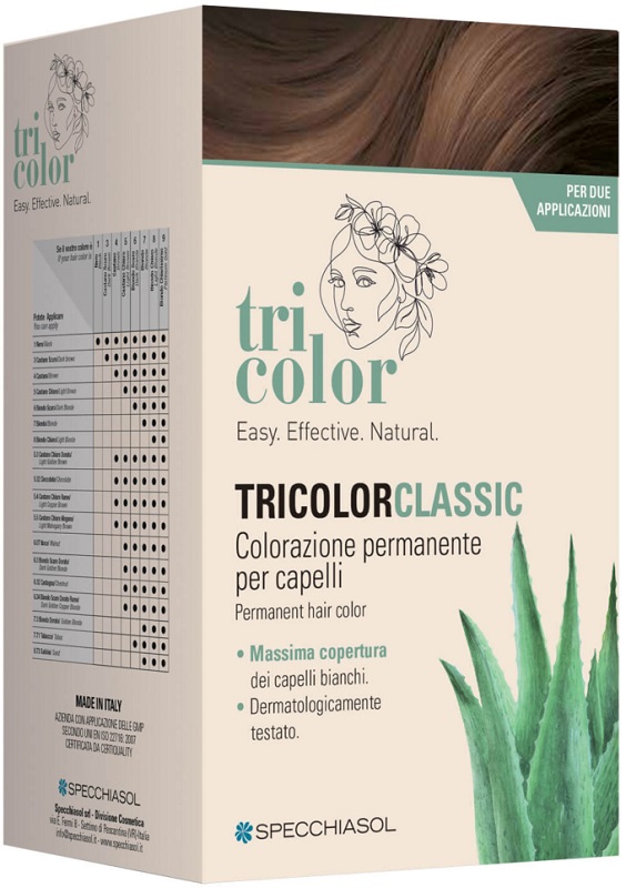 TRICOLOR CLASSIC 7 BIONDO 2 TUBI 50 ML + 2 SHAKER 50 ML + 4 BUSTINE 8 ML - Farmacia Mastrangelo 