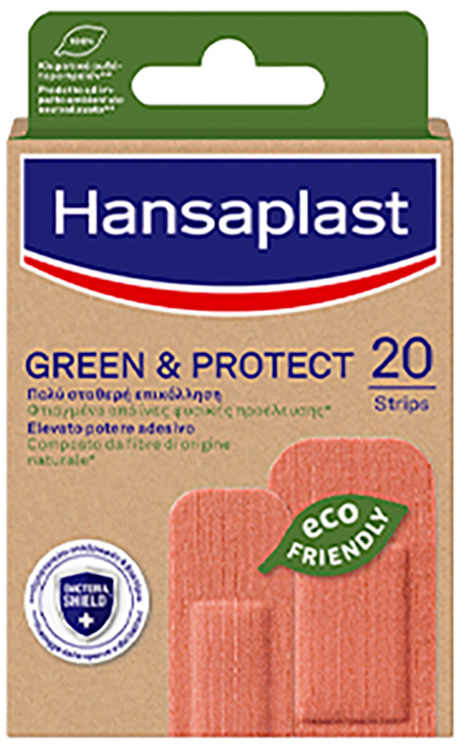 CEROTTO HANSAPLAST IN STRISCIA GREEN&PROTECT M 1X6 CM 10 PEZZI - Farmacia Mastrangelo 