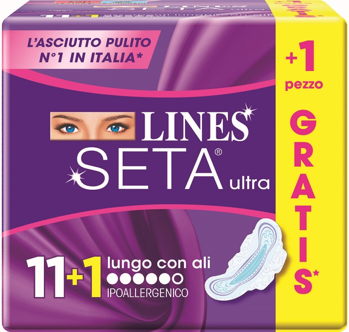 LINES SETA ULTRA LUNGO ALI CP 11+1 GRATIS - Farmacia Mastrangelo 