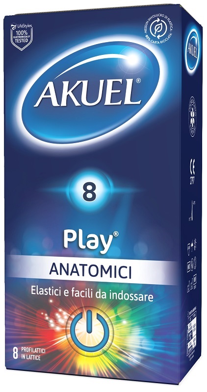PROFILATTICO AKUEL PLAY ANATOMICO 8 PEZZI - Farmacia Mastrangelo 