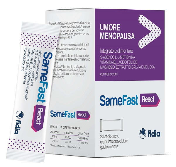 SAMEFAST REACT 20 STICK PACK - Farmacia Mastrangelo 